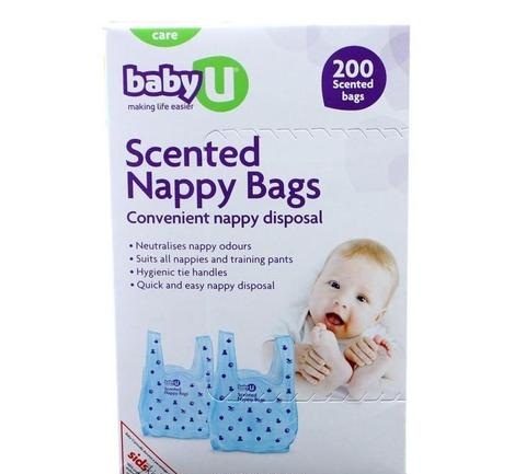  Baby U Scented Nappy Bags - 200 Pack