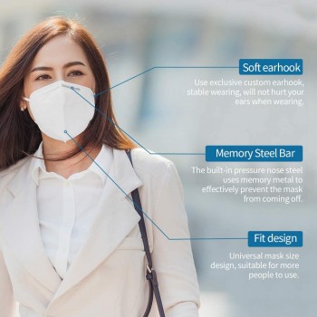 5PCS FACE MASK, 4 LAYERS BREATHABLE WITH HOOK $14.99