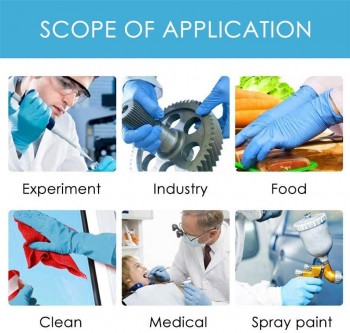 100PCS BLUE VINYL DISPOSABLE NITRILE GLOVE $33.99