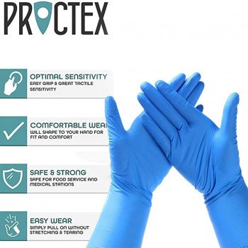 100PCS BLUE VINYL DISPOSABLE NITRILE GLOVE $33.99