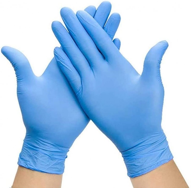 100PCS BLUE VINYL DISPOSABLE NITRILE GLOVE $33.99