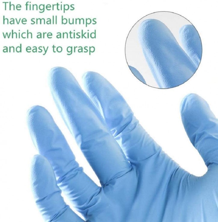 100PCS BLUE VINYL DISPOSABLE NITRILE GLOVE $33.99