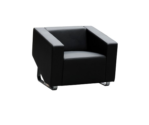 Cube Single Seater Leather Reception Lou