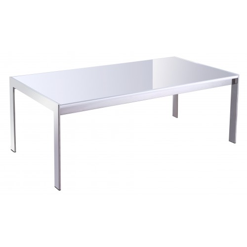 Forza Coffee Table White Glass Top 1200 