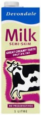 Devondale Semi Skim long life milk, 1L