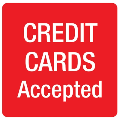 Apli Credit Cards Accepted Self Adhesive