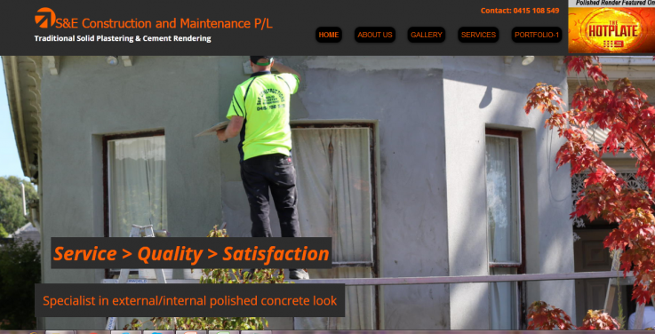 Contact S & E Construction service as certified solid plasterer - S&E Construction and Maintenance P