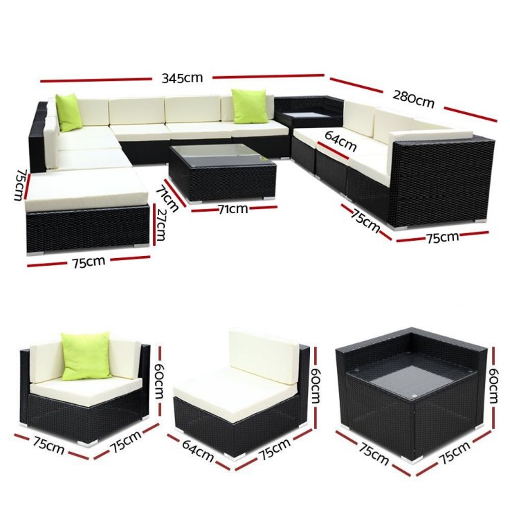 Gardeon 12PC Outdoor Furniture Sofa Set 