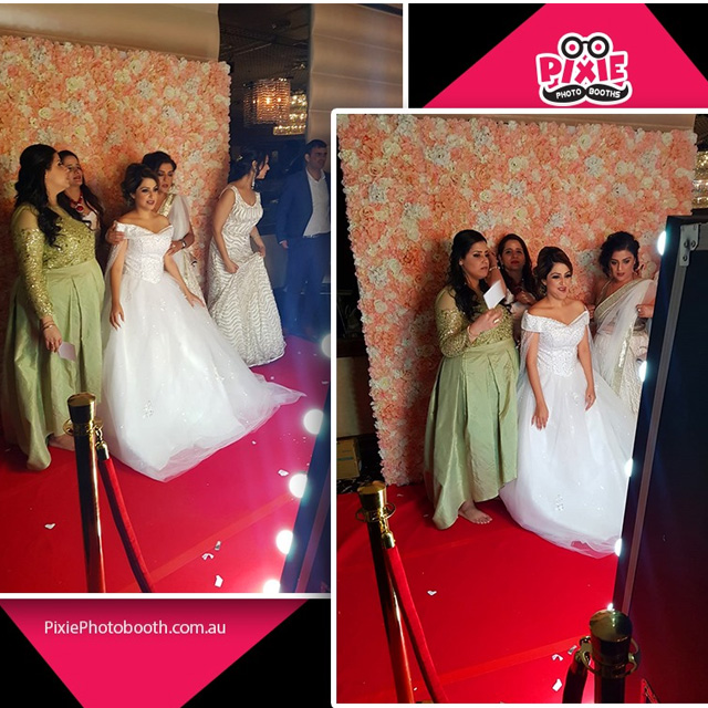 Mirror Photo Booth And Flower Wall in Sydney