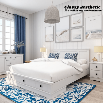 Margaux White Coastal Lifestyle Bedframe