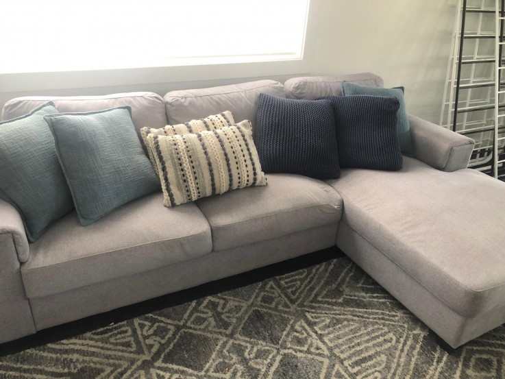 3 Seater Lounge with foot rest  grey col