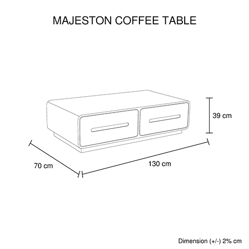 Majeston Coffee Table White Colour