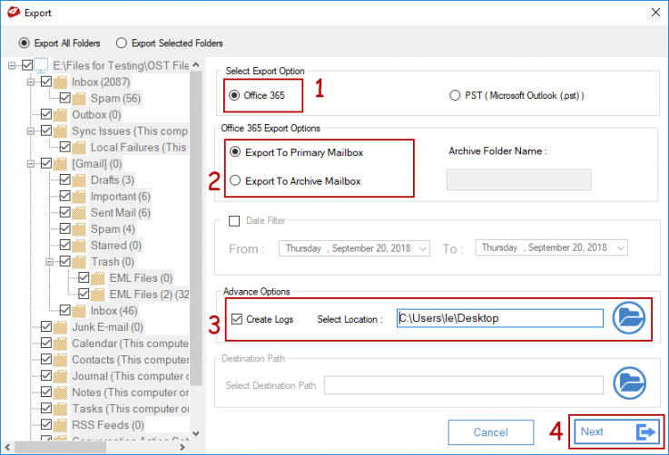 MailsDaddy OST to Office 365 Migration