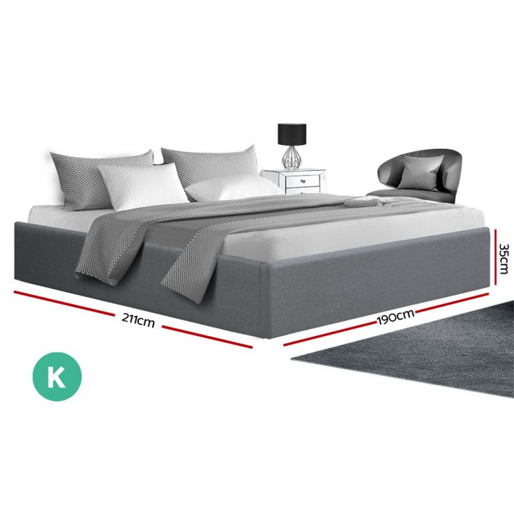 Artiss King Size Gas Lift Bed Frame Base