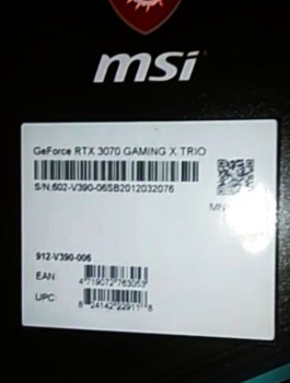 Msi Gaming X Trio RTX 3070