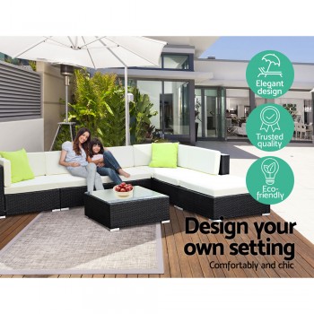 3PC Gardeon Outdoor Furniture Sofa Set W