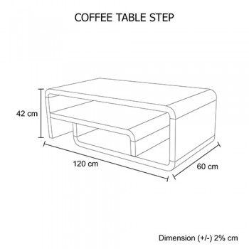 Coffee Table-Step-White Colour Modern De