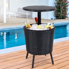 Bar Table Outdoor Setting Cooler Ice Buc