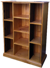 CD or DVD Pine Stacker with Shelving