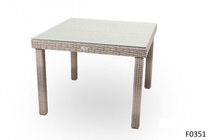 Meridian Wicker Table 100x100cm