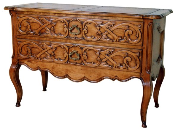 AVIGNON CHEST OF 2 DRAWERS CARVED