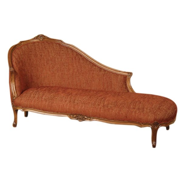 LOUIS XV CHAISE LONGUE WITH CARVING LEFT