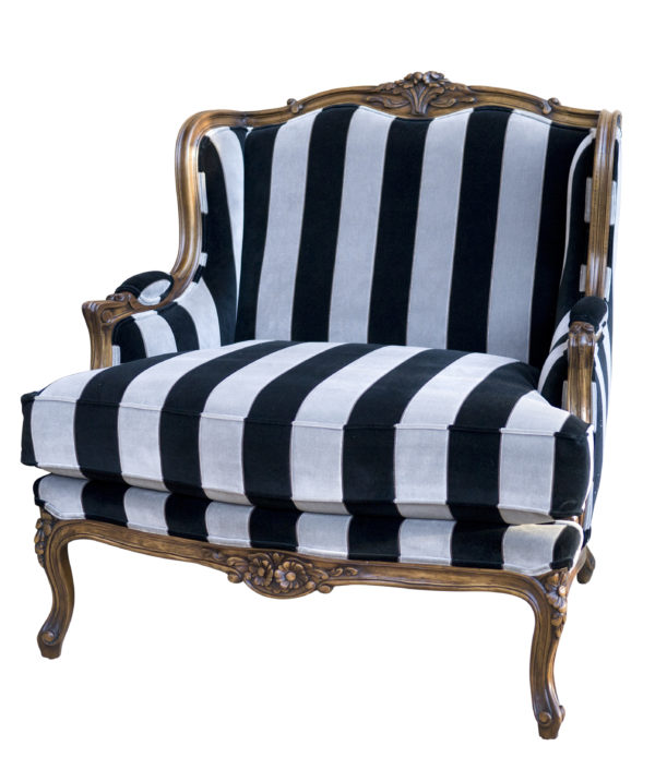 LOUIS XV EXTRA WIDE WINGBACK ARMCHAIR WI