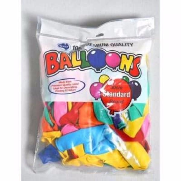 Aplen 30cm Balloons Assorted Colours Pkt
