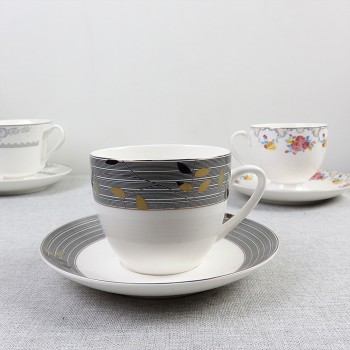 luxury new cup and saucer with color box81