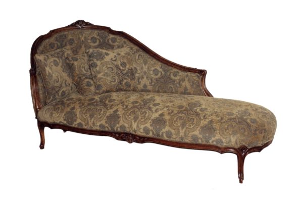 LOUIS XV CHAISE LONGUE WITH CARVING LEFT