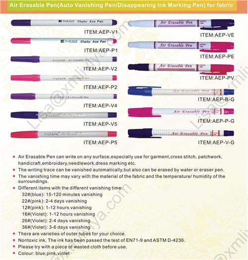 Air Erasable Pen For Garment Marking69