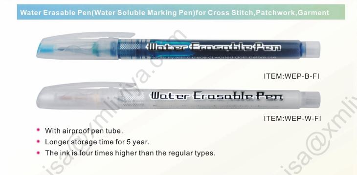 New Products Free Ink Water Erasable Marker Pen For Patchwork,Cross Stich66