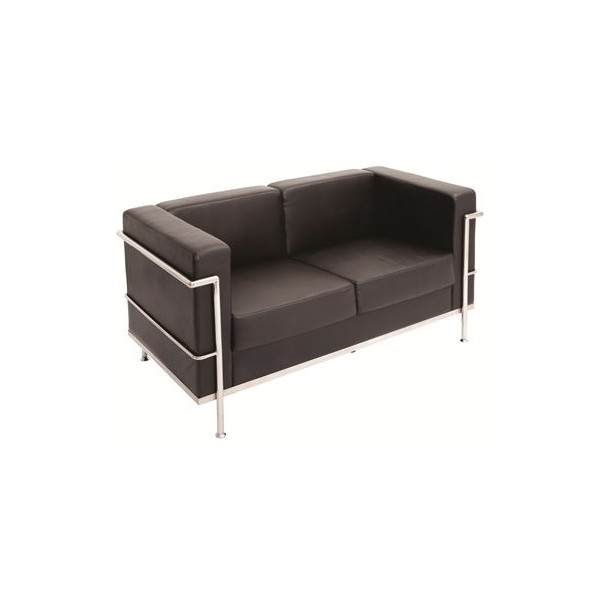 SPACE 2 SEATER LOUNGE CHAIR STAINLESS 