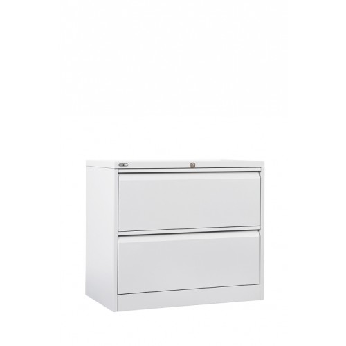 Go 2 Drawer Lateral Filing Cabinet Silve