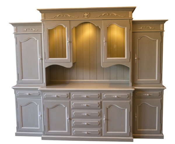 LOUIS XV BREAKFRONT GRAND BUFFET PAINTED