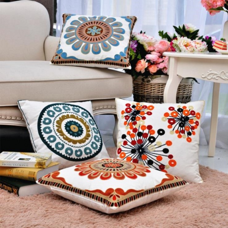 Cushion Cover/throw Pillow Cover Bohemian Housewarming Car Home Decoration Hand Made National Embroidery Eco-friendly Hospital3