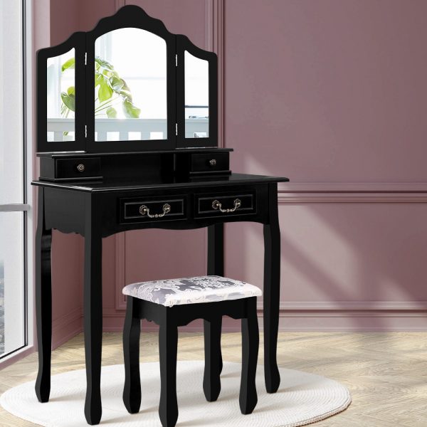 Artiss Dressing Table with Mirror – Blac