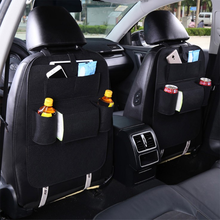 SOGA Leather Car Back Seat Storage Bag M
