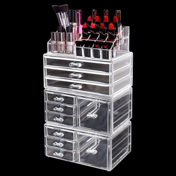 10 Drawers Clear Acrylic Boxes Cosmetic 