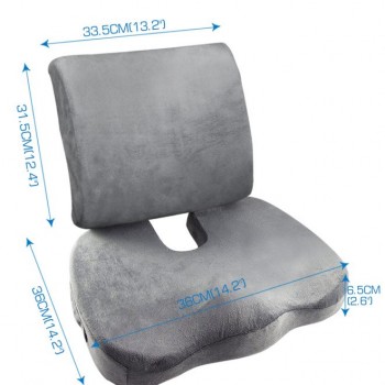 Seat Cushion Memory Foam Lumbar Back 