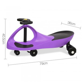 Keezi Kids Ride On Swing Car – Purple