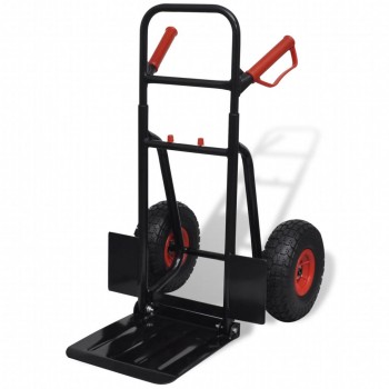 Telescoping Metal Trolley Black and Red