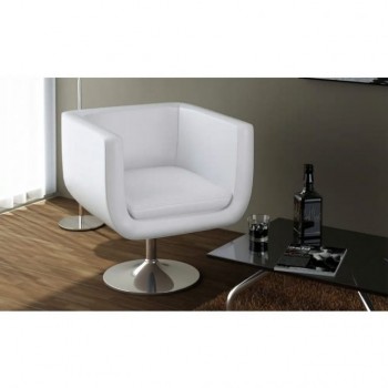 Bar Chairs 2 pcs White Faux Leather