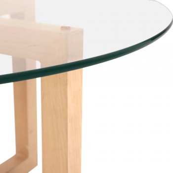 Artiss Tempered Glass Round Coffee Table