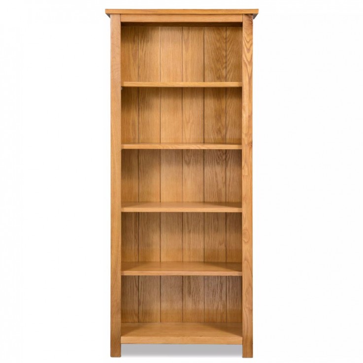 5-Tier Bookcase 60×22,5×140 cm Solid Oak