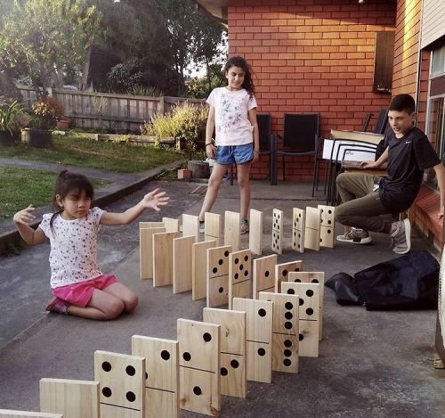 Mega Outdoor Dominoes Game Set with 28 P