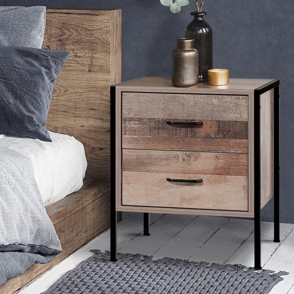  Bedside Table Drawers Nightstand 