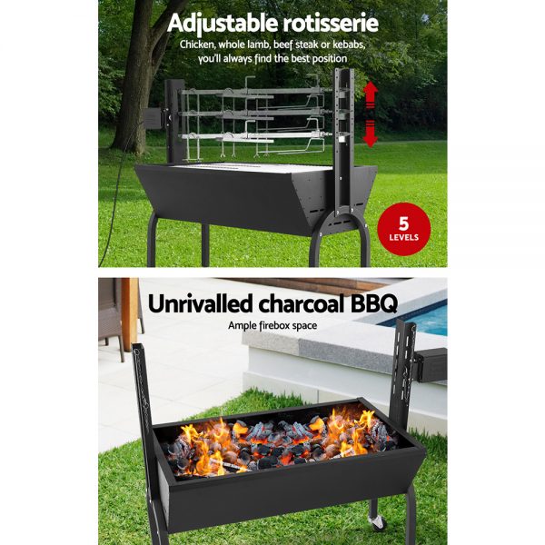 Electric Rotisserie BBQ Charcoal
