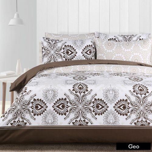 GEO DOUBLE QUILT COVER SET 