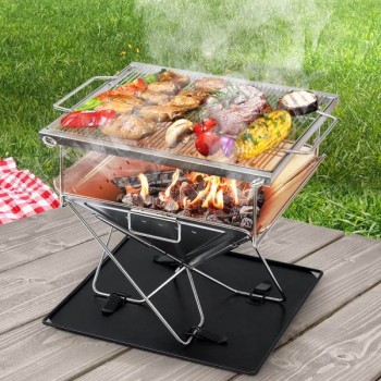 Grillz Camping Fire Pit BBQ